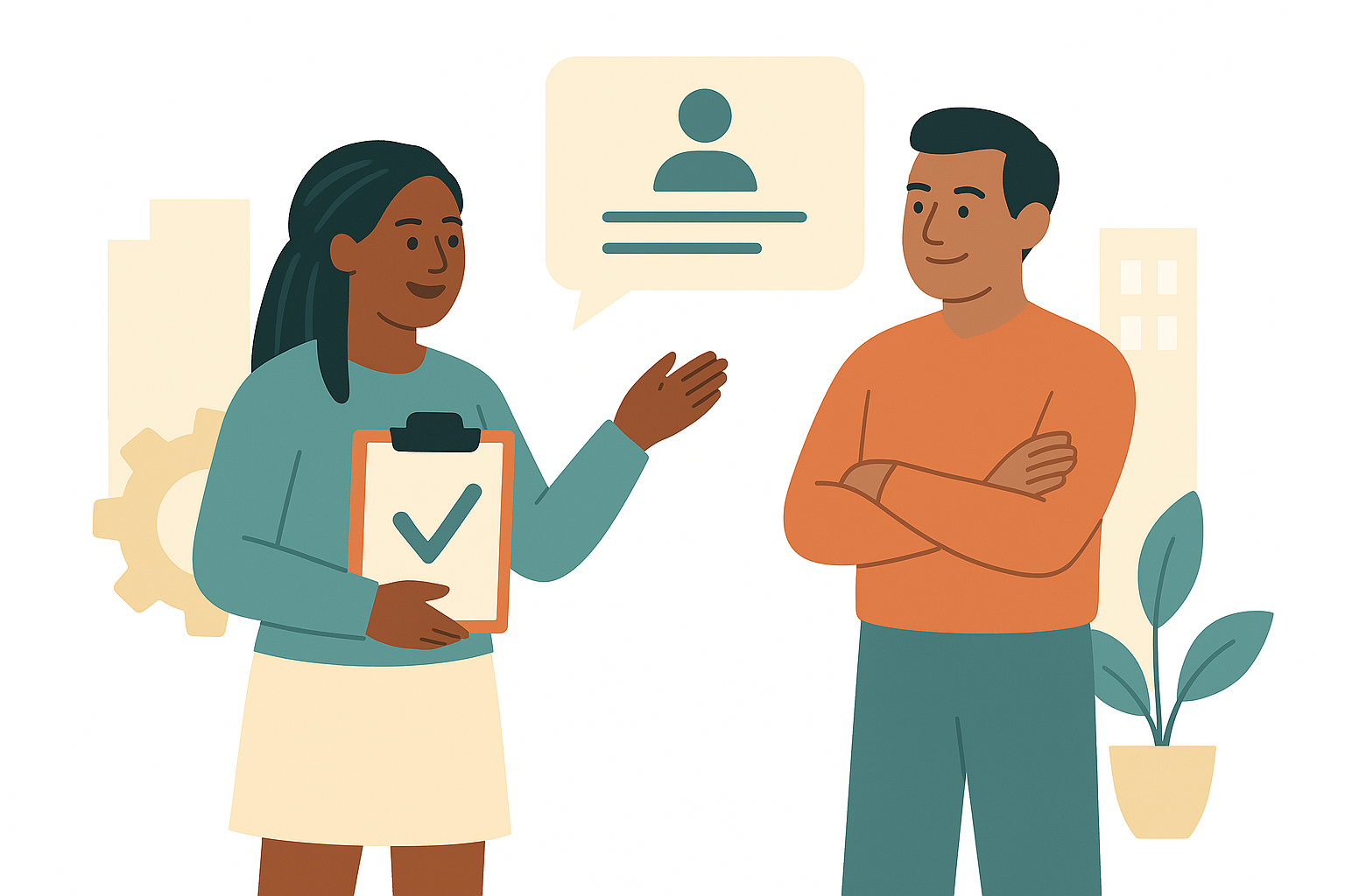 Client testimonial illustration